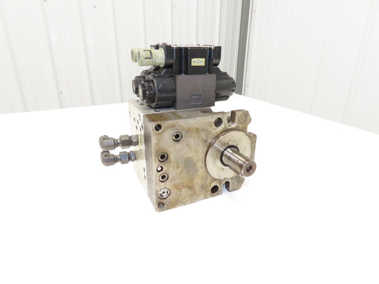 Nippon Gerotor 25604828 Hydraulic Index Motor W Solenoid Control Valves 1" Shaft