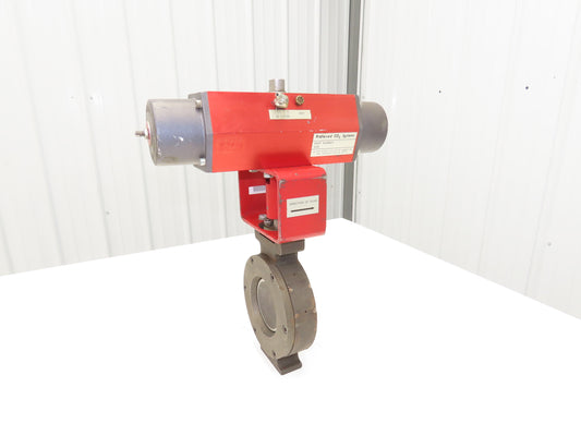 Preferred CO2 System 4" Wafer Butterfly Valve & Pneumatic Actuator Spring Return
