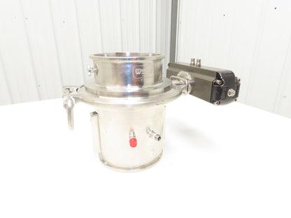 Bulling Metal Works 304-CCS Stainless Butterfly Valve 6" Tri-Clamp w/Actuator