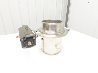 Bulling Metal Works 304-CCS Stainless Butterfly Valve 6" Tri-Clamp w/Actuator