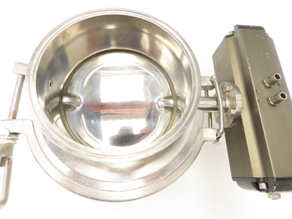 Bulling Metal Works 304-CCS Stainless Butterfly Valve 6" Tri-Clamp w/Actuator