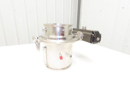 Bulling Metal Works 304-CCS Stainless Butterfly Valve 6" Tri-Clamp w/Actuator