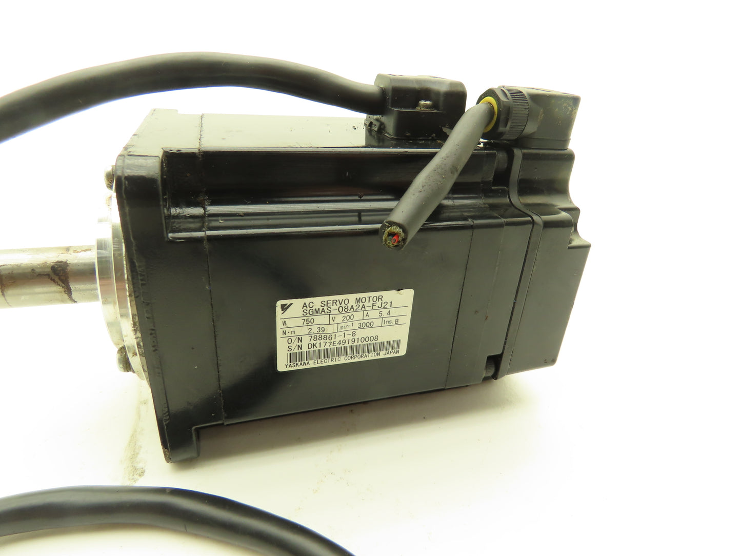 Yaskawa SGMAS-08A2A-FJ21 Servo Motor 750W 5.4A