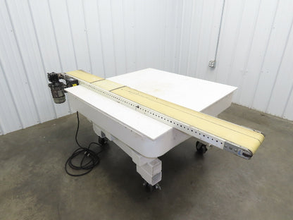 Dorner 3200  8"W x 83"L Low Profile Belt Conveyor 115V Variable Speed 10-175FPM