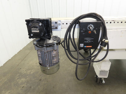 Dorner 3200  8"W x 83"L Low Profile Belt Conveyor 115V Variable Speed 10-175FPM