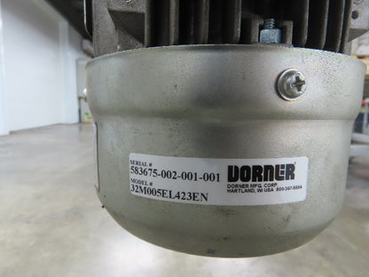 Dorner 3200  8"W x 83"L Low Profile Belt Conveyor 115V Variable Speed 10-175FPM