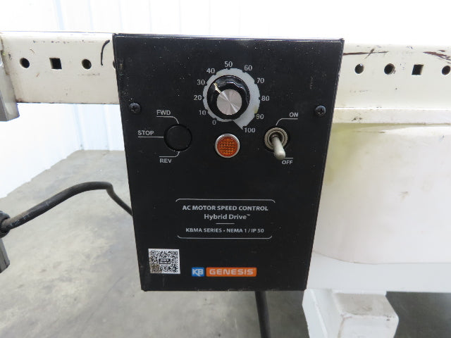 Dorner 3200  8"W x 83"L Low Profile Belt Conveyor 115V Variable Speed 10-175FPM