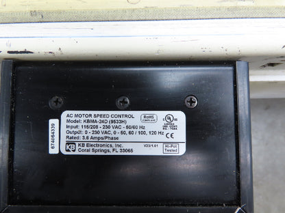 Dorner 3200  8"W x 83"L Low Profile Belt Conveyor 115V Variable Speed 10-175FPM