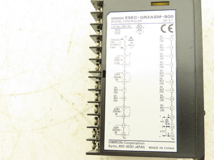 Omron E5EC-QR2ASM-800 Digital Temperature Controller 250VAC Ver 2.1 Lot of 4