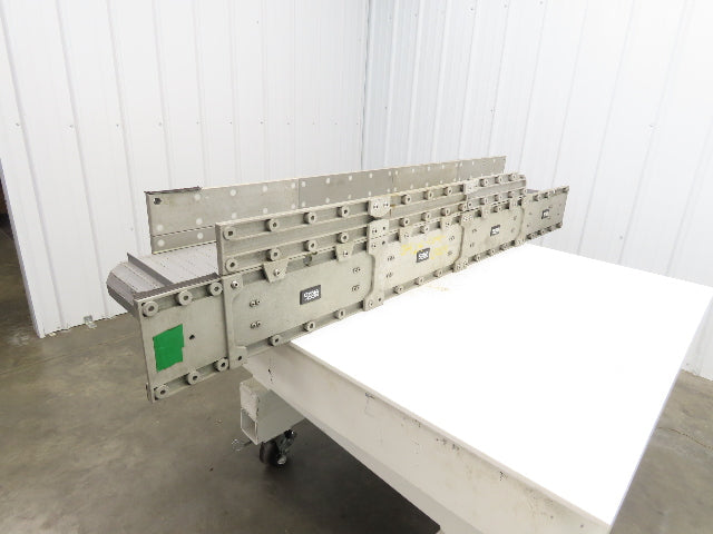 Dynacon 8"x 76" Mattop Plastic Conveyor 320mm Cleated Belt 115V Variable Speed