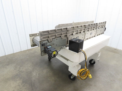 Dynacon 8"x 76" Mattop Plastic Conveyor 320mm Cleated Belt 115V Variable Speed