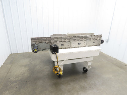 Dynacon 8"x 76" Mattop Plastic Conveyor 320mm Cleated Belt 115V Variable Speed