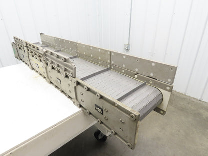 Dynacon 8"x 76" Mattop Plastic Conveyor 320mm Cleated Belt 115V Variable Speed