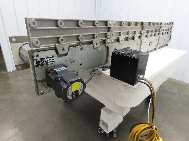 Dynacon 8"x 76" Mattop Plastic Conveyor 320mm Cleated Belt 115V Variable Speed
