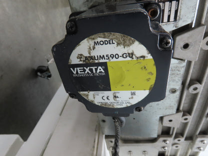 Dynacon 8"x 76" Mattop Plastic Conveyor 320mm Cleated Belt 115V Variable Speed