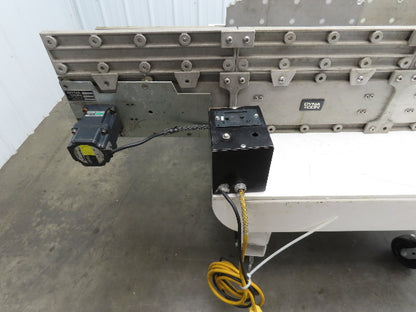 Dynacon 8"x 76" Mattop Plastic Conveyor 320mm Cleated Belt 115V Variable Speed