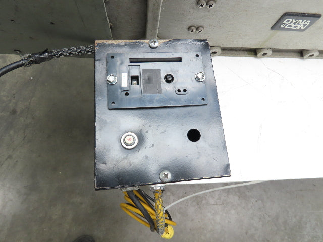 Dynacon 8"x 76" Mattop Plastic Conveyor 320mm Cleated Belt 115V Variable Speed