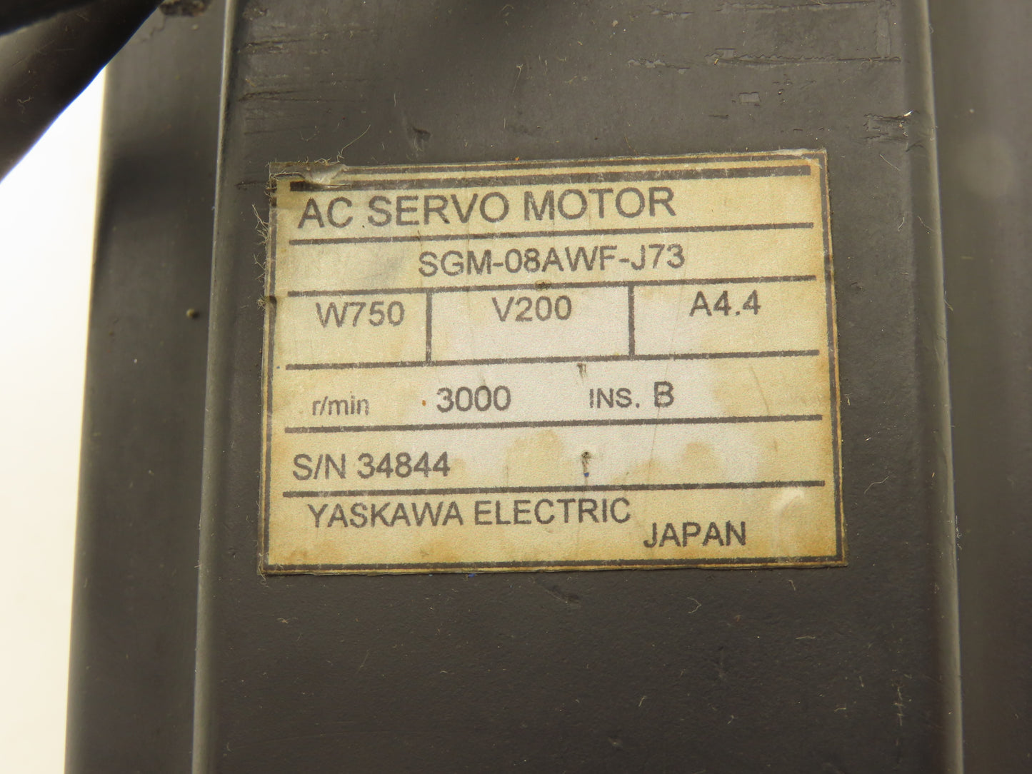 Yaskawa SGM-08AWF-J73 Servo Motor 750W 4.4A 200VAC