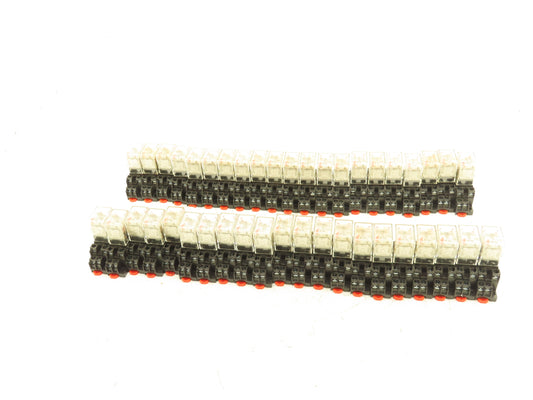 Omron MY2N-GS Relay 8-Pin 2 Pole LED Indicator 220/240VAC Coil w/ Base Lot of 42