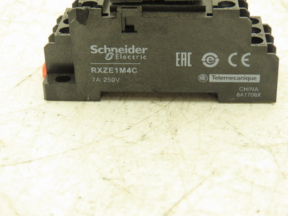 Omron MY4N-GS Relay 14-Pin 4 Pole LED Indicator 24VDC Coil w/ Base Lot of 12