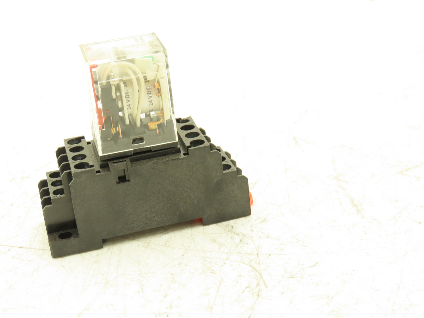 Omron MY4N-GS Relay 14-Pin 4 Pole LED Indicator 24VDC Coil w/ Base Lot of 12