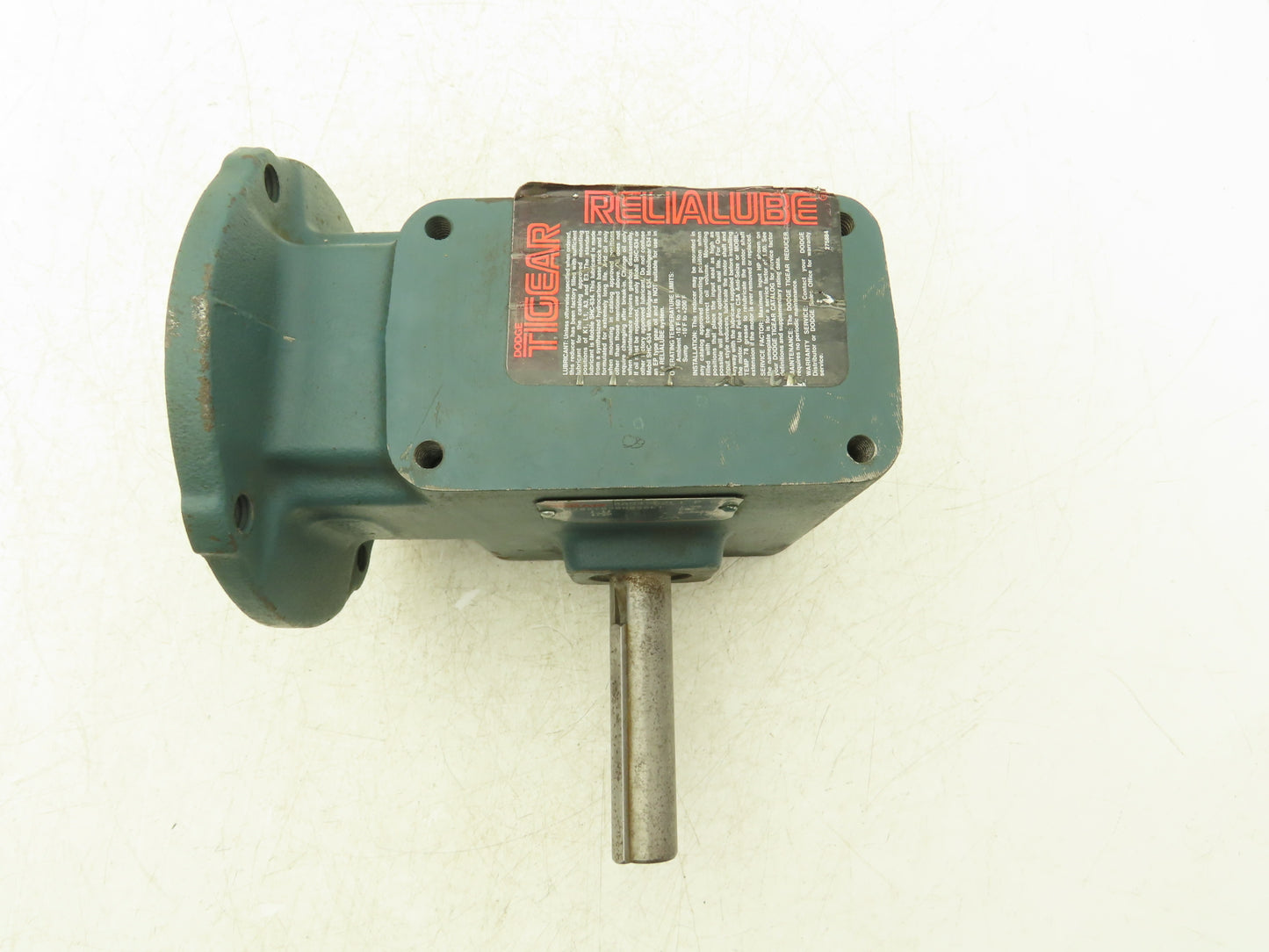 Dodge Tigear Q202Y020N056L1 Worm Gearbox 20:1 Reducer 1Hp 88rpm 56C RH Output