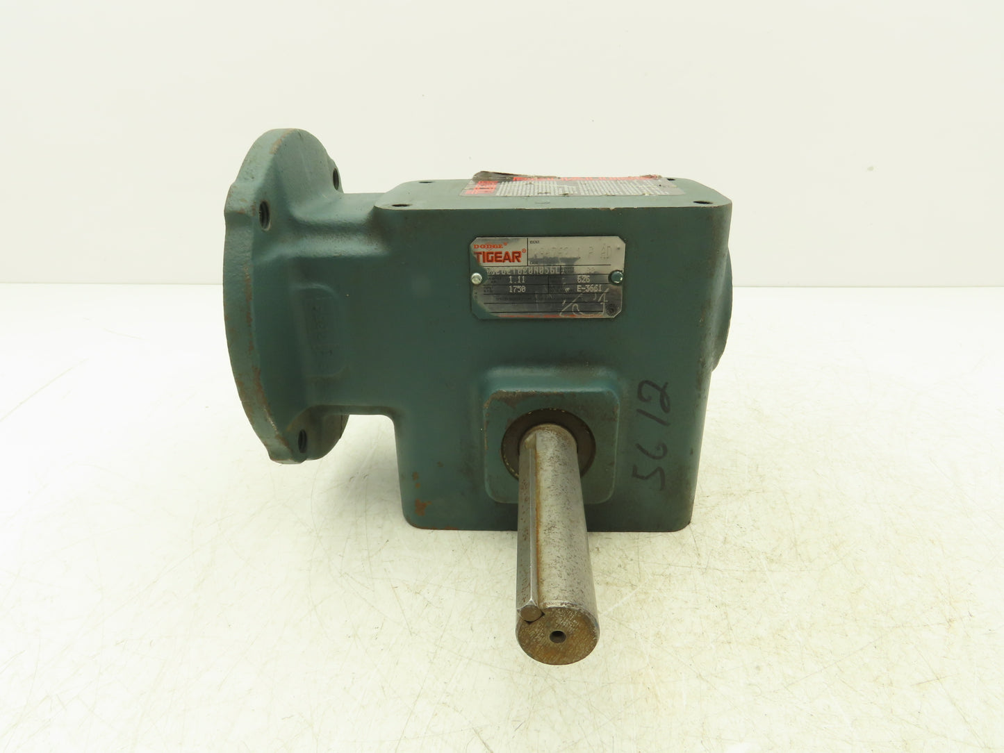 Dodge Tigear Q202Y020N056L1 Worm Gearbox 20:1 Reducer 1Hp 88rpm 56C RH Output