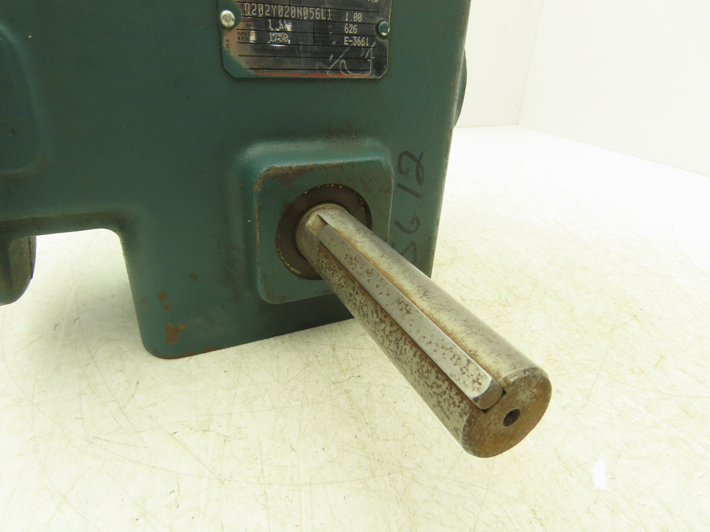 Dodge Tigear Q202Y020N056L1 Worm Gearbox 20:1 Reducer 1Hp 88rpm 56C RH Output