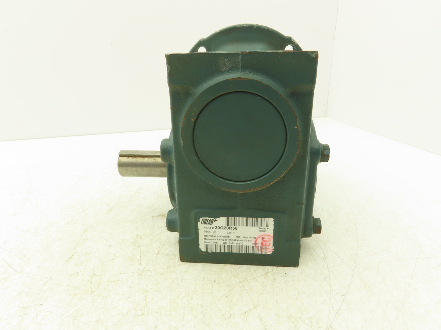 Dodge Tigear 2 20Q20R56 Worm Gearbox 20:1 Reducer 1.3Hp 88rpm 56C RH Output