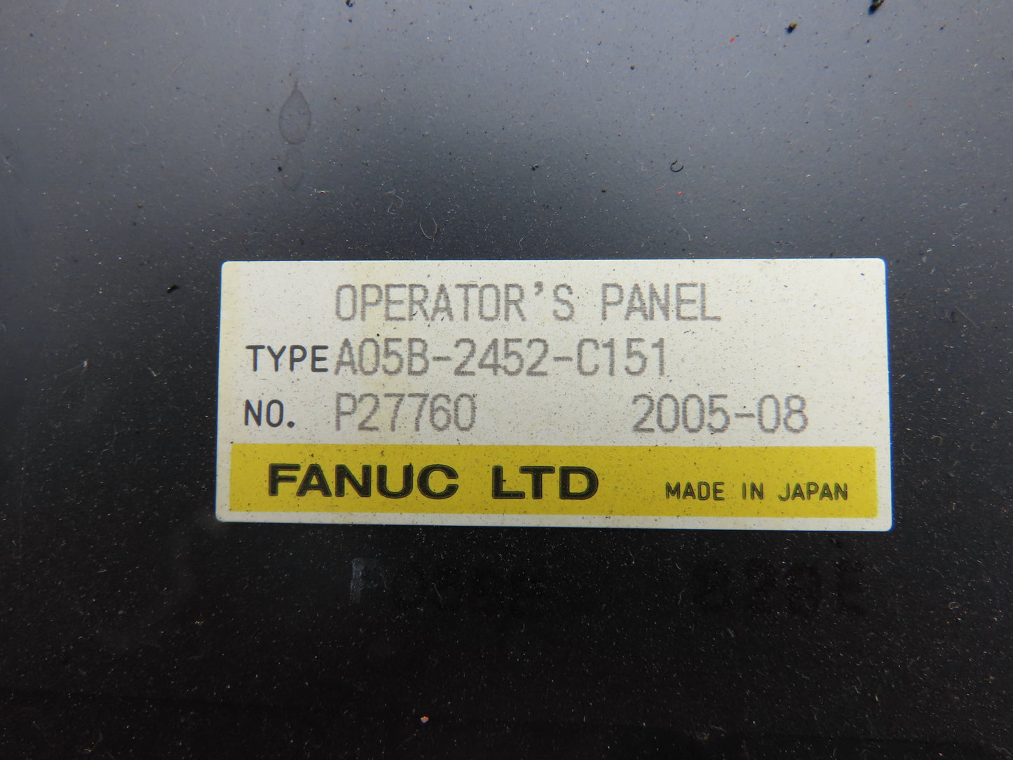 Fanuc A05B-2452-C151 CNC HMI Control Panel Push Button With E-Stop & Key