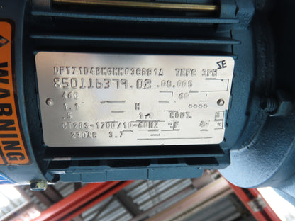Sew Eurodrive DFT71D4BMGMM03CRB1A Movimot Gearmotor 2-12rpm .5Hp 460V 3PH 145.14