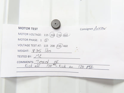 Champion HR10-12 Piston Air Compressor Pump 33CFM 25Hp 230/460V 3Ph 120G Tank