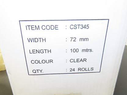 24 Rolls 3" Wide Clear Tape Packaging Carton Sealing Tape 72mm 110 Yard 2 Mil