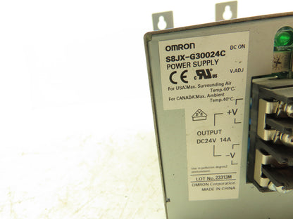 Omron S8JX-G30024C Power Supply Input 1Ph 120/240V 8/4.5A Out 24VDC 14A 336W