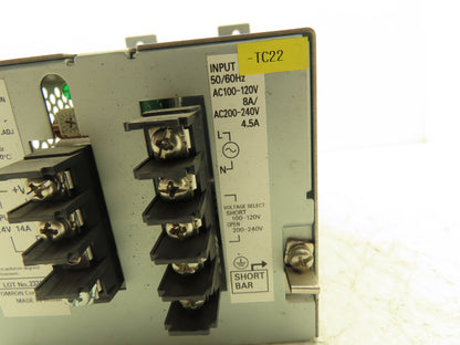 Omron S8JX-G30024C Power Supply Input 1Ph 120/240V 8/4.5A Out 24VDC 14A 336W