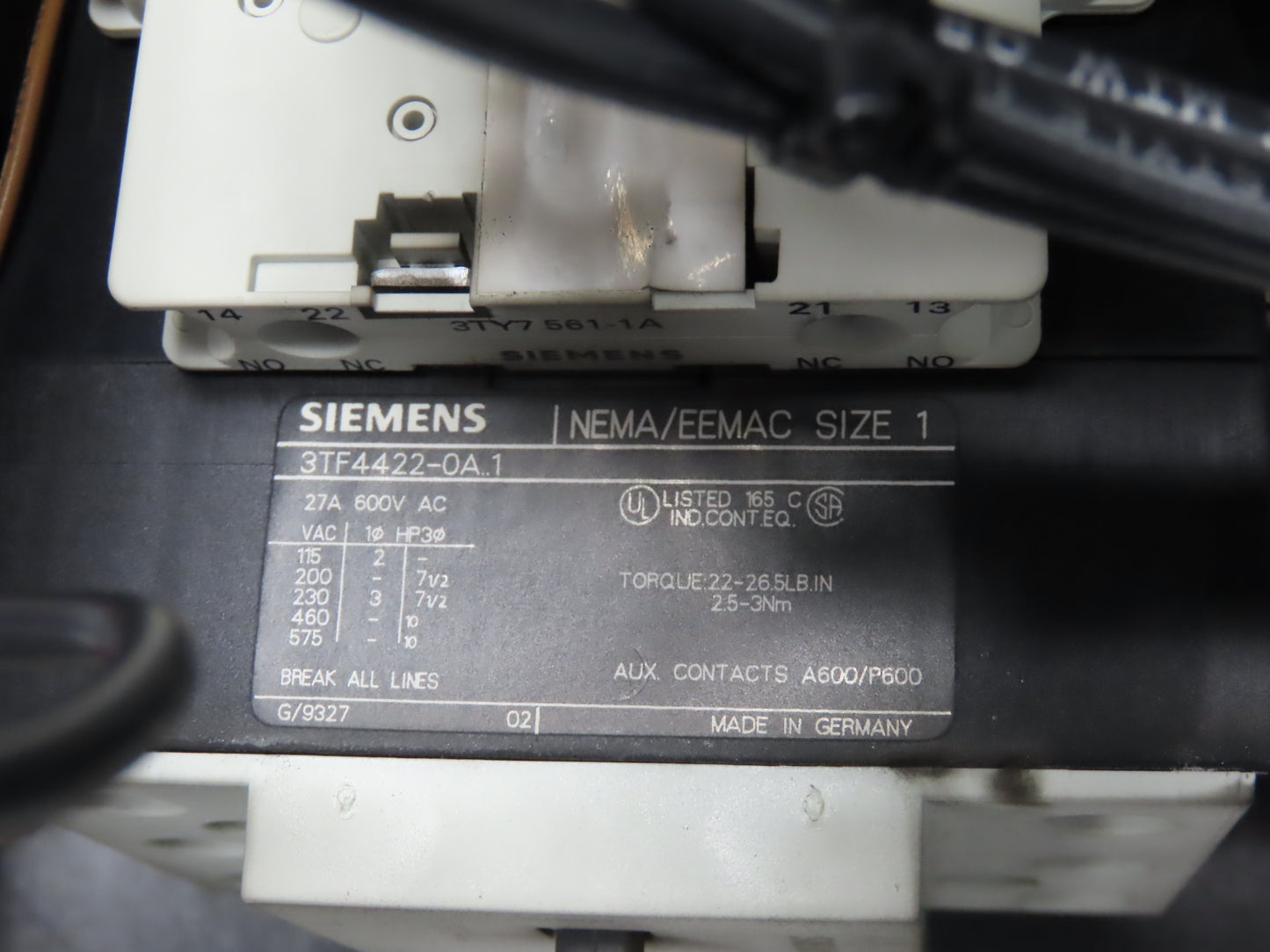 Siemens 32-89258 Combination Bucket Breaker MCC Starter Fused 600VAC 10HP 3Ph