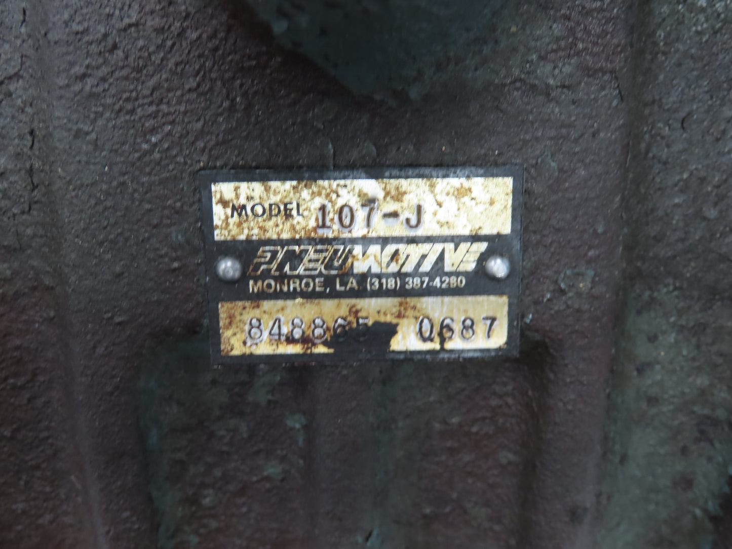 Pneumotive 107-J Sliding Vane Pump 4"x 4" Flanged Positive Displacement