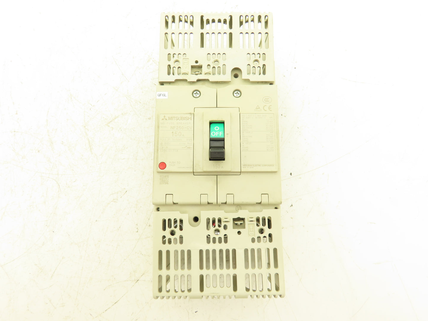 Mitsubishi Electric NF250-CV 150A Molded Case Circuit Breaker 600V 3PH w/ Guards