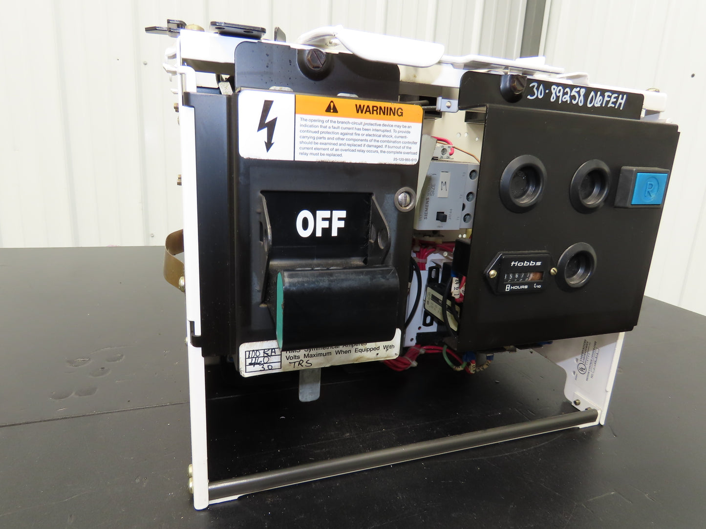 Siemens 32-89258 Combination Bucket Breaker MCC Starter Fused 600VAC 10HP 3Ph