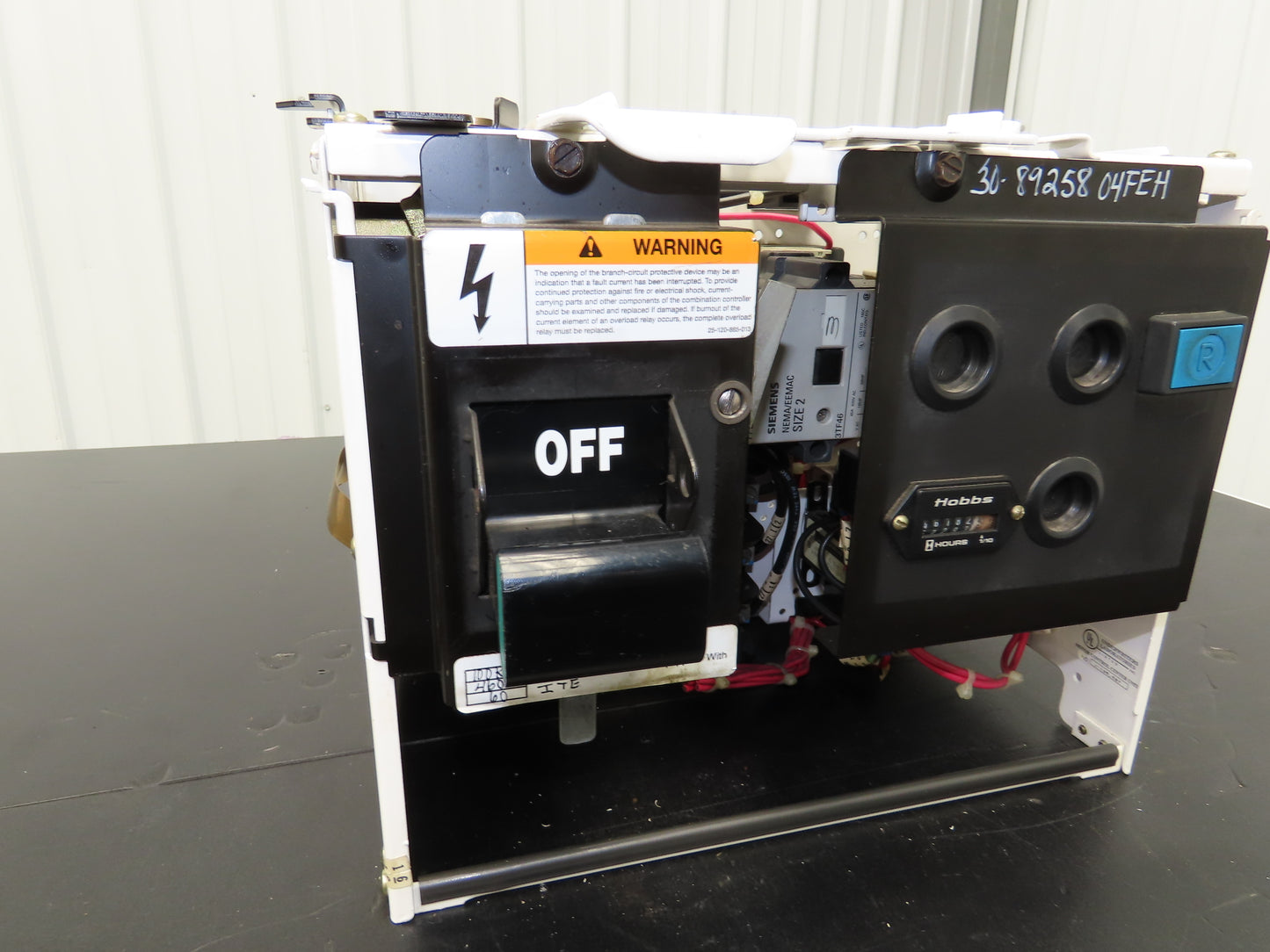 Siemens 30-89258 Combination Bucket Breaker MCC Starter Fused 600VAC 30HP 3Ph