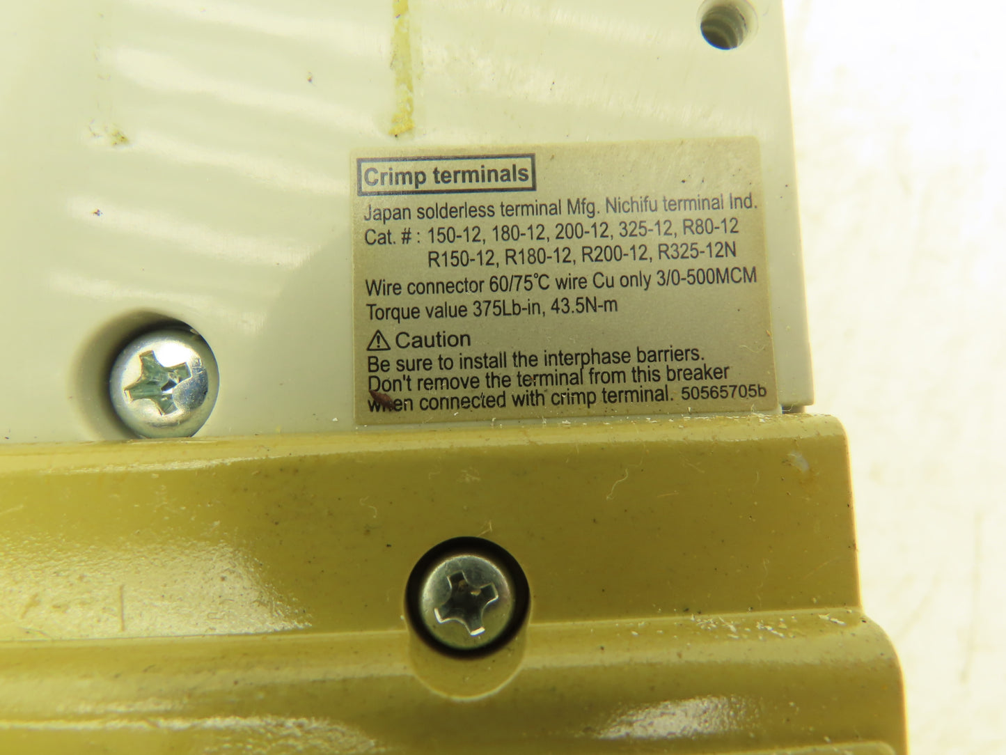 Fuji Electric BW400EAGU-3P300 Auto Circuit Breaker 300A 690VAC 250VDC 3 Pole IEC