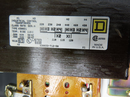 Square D 8536SC03 Combination Motor Starter NEMA Size 1  10HP 460V 3R Enclosure