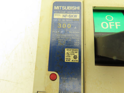 Mitsubishi Electric NF-SKW3 300B Molded Case Circuit Breaker 300A 3Ph 600VAC