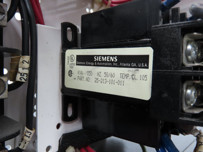 Siemens J-185 Combination Bucket Breaker MCC Starter Fused 600VAC 10HP 3Ph