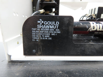 Siemens J-185 Combination Bucket Breaker MCC Starter Fused 600VAC 10HP 3Ph