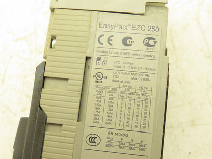 Schneider EZC 250N EasyPact Molded Case Circuit Breaker 150A 480VAC 3-Pole