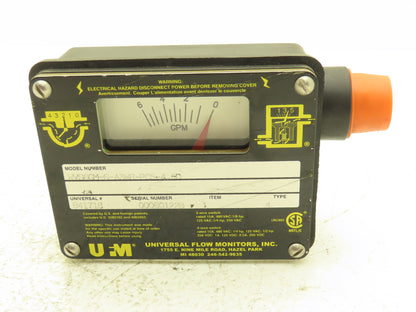 Universal Flow Monitors WVS6GM-6-A3WR-PC5-4.5D Flow Meter 6 GPM 3/4"NPT Bronze