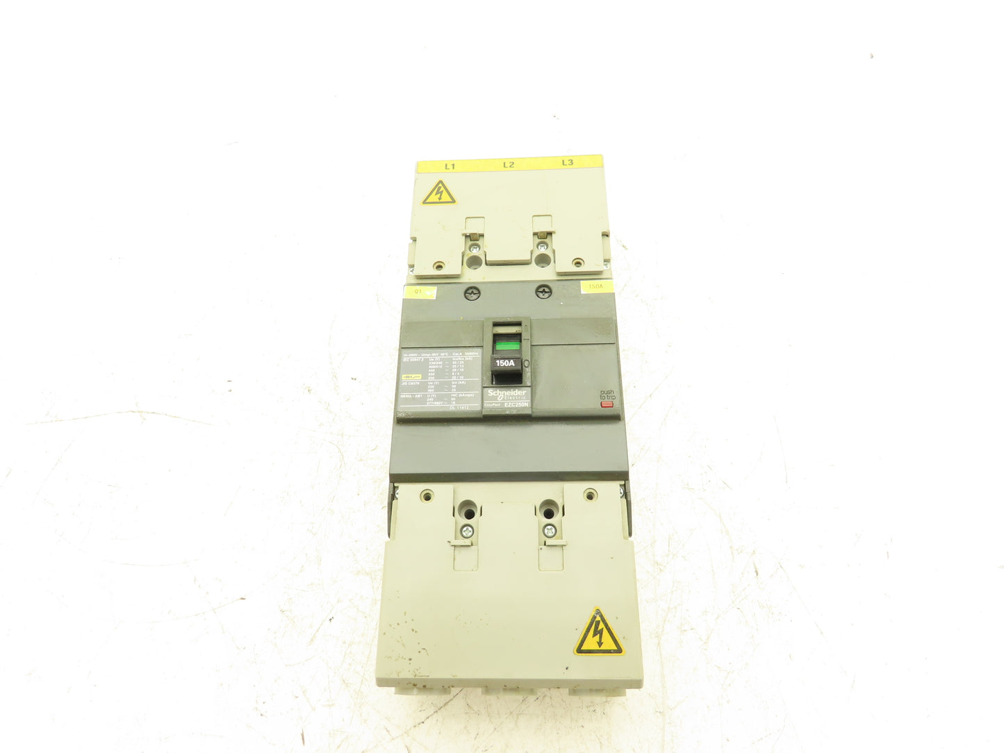Schneider EZC 250N EasyPact Molded Case Circuit Breaker 150A 480VAC 3-Pole