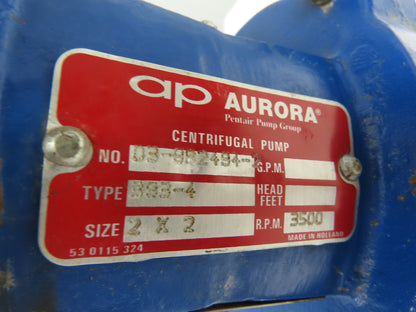 Pentair Aurora 393-4 Inline Multistage Centrifugal Pump 2x2"Flanged Stainless