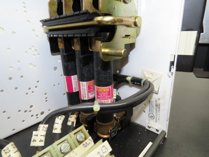 Siemens 30-89258 Bucket MCC Fused Motor Disconnect With 600V 50A Fuses